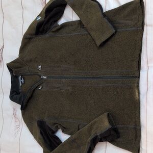 KÜHL Interceptr Full-zip Fleece Jacket size Large Olive Green Winter Warm Ski
